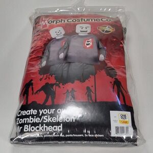 Halloween Costume Create Your Own Zombie/Skeleton Mr Blockhead Adult One Size